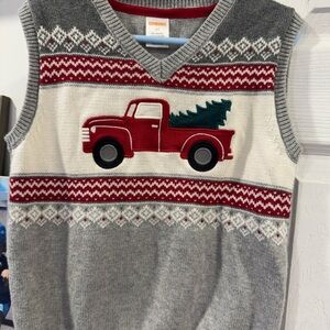 Gymboree Gray and Red Sweater Vest